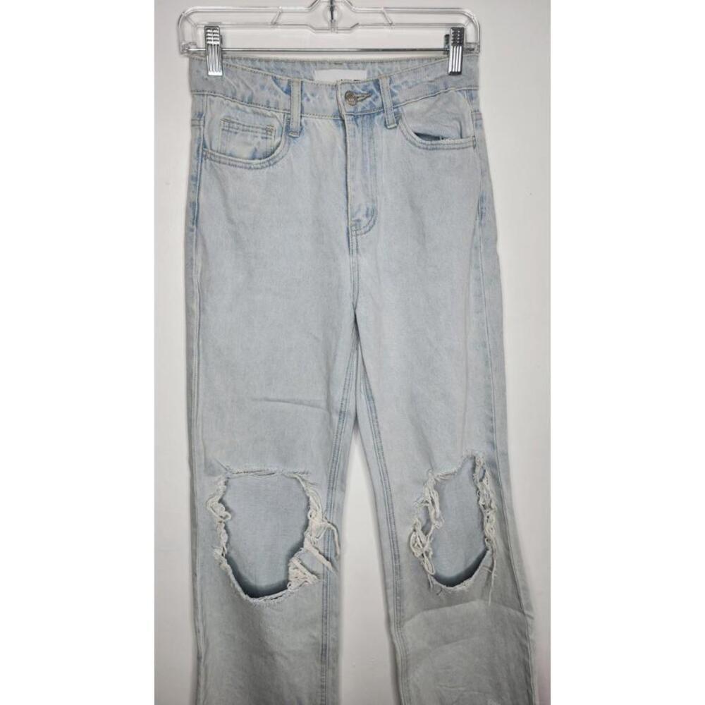 Vervet Straight Leg Distressed Jeans Size 24 - Picture 2 of 5